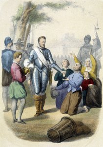 Heinrich IV (1553 - 1610) bei der Belagerung von Paris im Jahr 1594