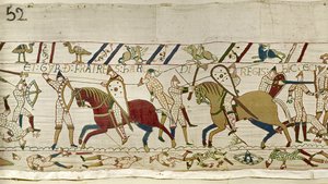 Hier fielen die Brüder von Harold: Gyrth und Leofwine, Teppich von Bayeux von Unknown artist