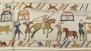 Hier ist Wadard, Teppich von Bayeux (Wollstickerei auf Leinen) von Unknown artist