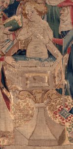 Geschichte von Saint Piat und Saint Eleuthère, Szene 13: Taufe von Blanda. Detail.