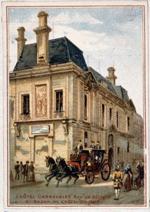 Hotel Carnavalet, Werbung des Geschäfts „Grand bazaar of the City Hall“, um 1895