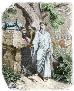 Menschenopfer durch einen gallischen Druiden - in „Histoire de France“ von Anquetil. 19. Jahrhundert. von Unknown artist