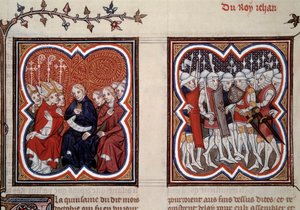 Hundertjähriger Krieg: Der zukünftige Dauphin Karl V. der Weise und die Räte der Generalstände von Unknown artist