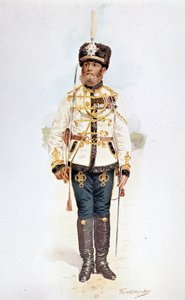 Husar der russischen Garde unter Nikolaus II. von Unknown artist