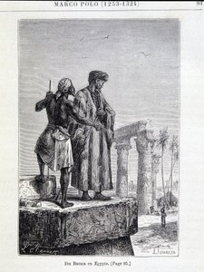 Ibn Battuta (1307-1377) in Ägypten - in „Entdeckung der Erde“ von Jules Verne von Unknown artist