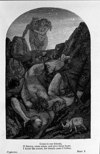 Illustration zu „Hyperion“ von Dichter John Keats (1795-1821), 19. Jahrhundert von Unknown artist