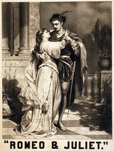 Illustration zu Romeo und Julia von Shakespeare. Lithografie, um 1880 von Unknown artist