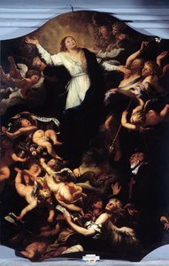 Unbefleckte Empfängnis mit St. Philipp Neri von Unknown artist