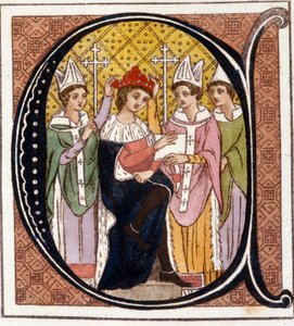 Krönung von Eduard I. von England (1239-1307) im Jahr 1272. Gravur des 19. Jahrhunderts. Biblioteca nazionale Braidense. Mailand