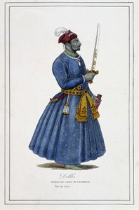 Indien: General der Wachen des Kaisers von Delhi - in „Die verschiedenen Völker der Erde“ von Pater Paul Jonhanneaud, Buchhandlung der guten Bücher von Unknown artist