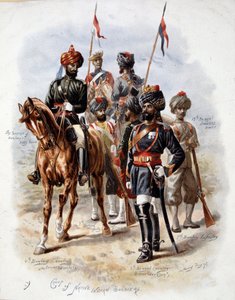 Indische Militärs der englischen Armee - Chromo