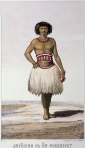 Einheimischer aus Ozeanien - in „Erste schwedische Weltumsegelung“ von Skogman Carl Johan Alfred, ed. Stockholm, Adolf Bonnier