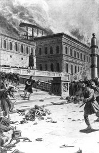 Invasion und Plünderung Roms durch Alarich I., König der Westgoten, im Jahr 410 von Unknown artist