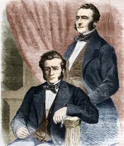 Isaac (1800 - 1875) und Emile (1806 - 1880) Pereire, Gründer der Société de Crédit Mobilier und der Compagnie Générale Transatlantique