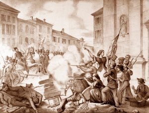Italienische Einigung (Risorgimento): Episode der Zehn Tage von Brescia, 23. März bis 1. April von Unknown artist