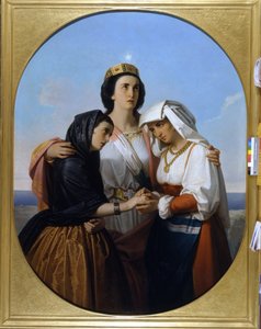 Italien beherbergt Venedig und Rom (1860) anonymes Gemälde Museo del Risorgimento Mailand von Unknown artist