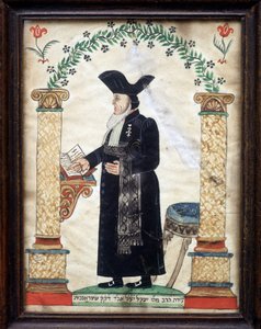 Jüdische Volkskunst: Darstellung eines Rabbiners von Unknown artist