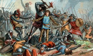 Johann II. der Gute und sein Sohn Philipp der Kühne bei der Schlacht von Poitiers im Jahr 1356.