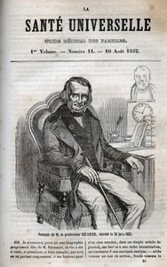 Joseph Claude Anthelme Recamier (1774-1852), französischer Chirurg - Gravur in „La Sante Universelle - Guide Medical des Familles“ 1852 von Unknown artist