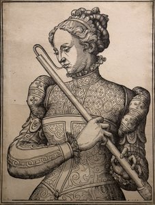 Joueuse de douçaine, um 1560 von Unknown artist