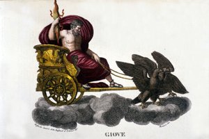 Jupiter (Zeus). Gravur des 19. Jahrhunderts.