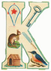 K: Drachen, Schlüssel, Känguru, Messer, Zwinger, Eisvogel