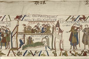 König Eduard der Bekenner auf seinem Sterbebett, Teppich von Bayeux von Unknown artist