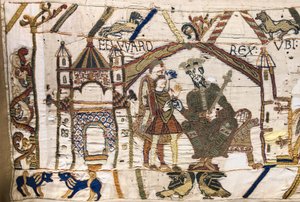 König Eduard der Bekenner sendet Harold in die Normandie, Teppich von Bayeux von Unknown artist