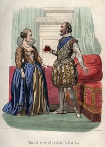 König Heinrich IV. von Frankreich (1553-1610) und seine Geliebte Gabrielle d