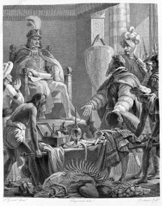 König Manuel I. der Große (1469 - 1521) empfängt Vasco da Gama von Unknown artist