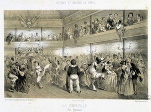 La Courtille: Volksball - 19. Jahrhundert von Unknown artist
