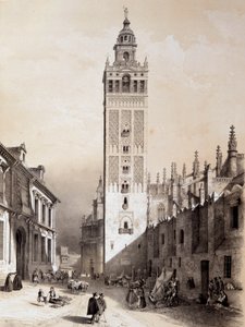 La Giralda, Sevilla, „Künstlerisches und Monumentales Spanien berühmter Orte und Denkmäler Spaniens“ von Don Genaro Perez de Villa von Unknown artist