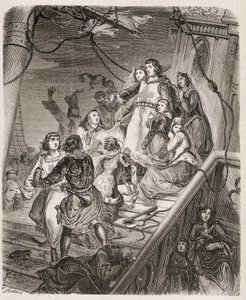 Die Galeere von Saint Louis - in „Geschichte der Päpste, Könige, Königinnen, Kaiser durch die Jahrhunderte“ von Maurice Lachatre 1857 von Unknown artist