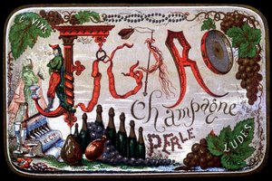 Etikett von Figaro Champagner Perle, sd. 19. Jahrhundert von Unknown artist