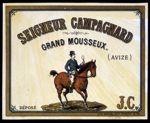 Etikett von „Lord Campagnard - Great sparkling“ (Avize), 19. Jahrhundert