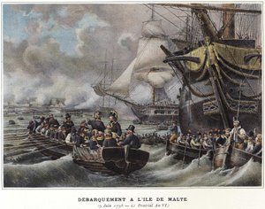 Landung auf der Insel Malta durch Napoleon Bonaparte, 9. Juni von Unknown artist