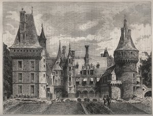 Das Schloss von Maintenon, Eure et Loir, Centre, Frankreich (Stich aus dem 19. Jahrhundert)