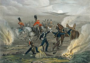 Leben im Lager vor Sewastopol. Nr. 4 Der Mitternachtsalarm, ca. 1854 von Unknown