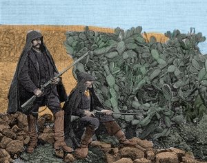 Mafia (Cosa Nostra) in Sizilien: Picciotti, junge Mitglieder der Mafia, Ende des 19. Jahrhunderts von Unknown artist