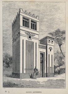 Assyrisches Haus - (Assyrisches Haus, Weltausstellung, Paris von Unknown artist