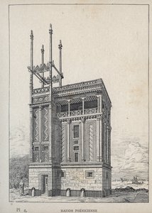 Phönizisches Haus - (Phönizisches Haus, Weltausstellung, Paris) von Unknown artist