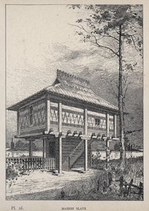 Slawisches Haus - Gravur von 1889 in „Histoire de l