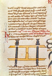 Manuskriptseite „Chirurgie“ von Guillaume de Salicet (Guglielmo da Saliceto) (1207-1270) Mönch und Arzt