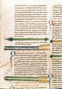 Manuskriptseite „Chirurgie“ von Guillaume de Salicet (Guglielmo da Saliceto) (1207-1270) Mönch und Arzt von Unknown artist
