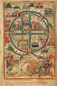 Karte von Kreuzfahrer-Jerusalem von Unknown artist
