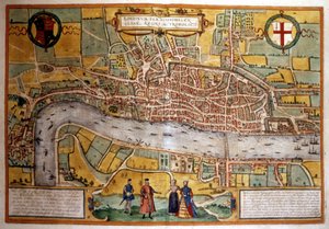 Karte von London im 16. Jahrhundert. von Unknown artist