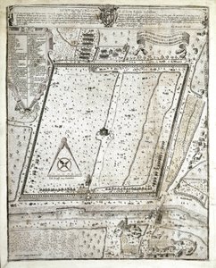 Karte des Lazaretts von Mailand während der Großen Pest von Mailand im Jahr 1630