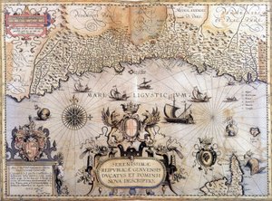 Karte der Republik Genua