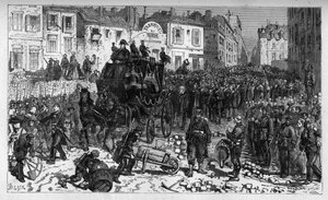 März 1871: Beerdigung von Charles Hugo, Sohn von Victor - Gravur aus „L