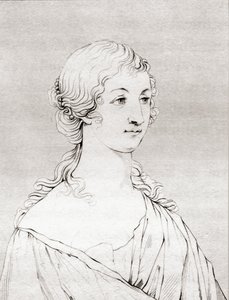 Marie-Madeleine Pioche de La Vergne, Gräfin von La Fayette, c. 1634 – 1693, aus der Historischen Galerie der Porträts und Gemälde, veröffentlicht 1808 von Unknown Artist